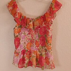 LC LAUREN CONRAD Sz S Floral Multi Colors